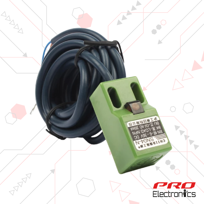 Sensor inductivo cuadrado npn sn04-n 4mm 6-36v – Pro Electronics