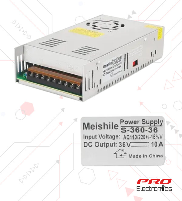 Fuente de Poder Regulable de 36v 10a 17-17