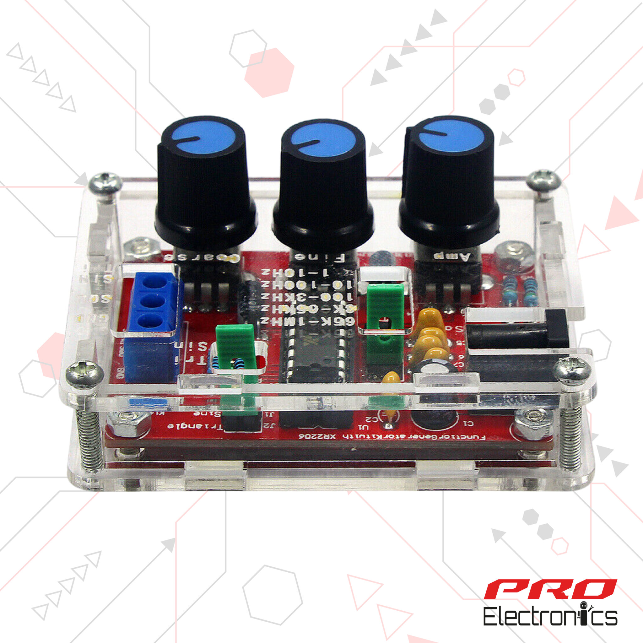 MÓDULO GENERADOR DE SEÑALES XR2206 1HZ A 1MHZ – Pro Electronics